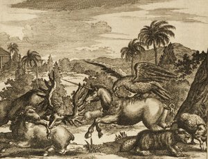 The New and Unknown World with Unicorn by Unbekannt Unbekannt